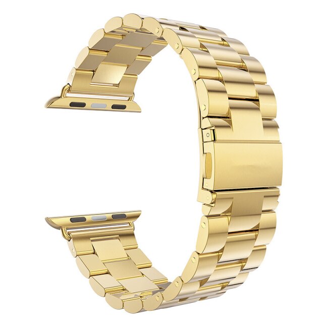 A22 Apple Logo Smart Watch With Golden Stainless Steel Straps