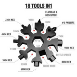18-In-1 Stainless Steel Snowflakes Multi-Tool