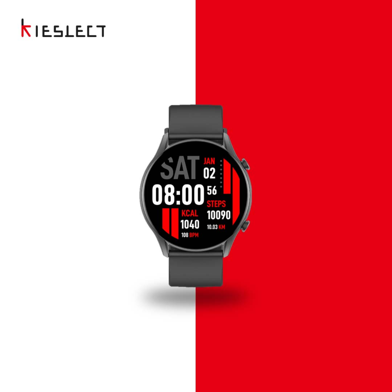 Kieslect Kr- Smart Watch With Calling & 1.32″ Semi-Amoled Display
