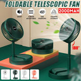 Portable Electric Mini Fan Foldable Telescopic Fan USB Rechargeable Fan Office Household Low Noise High Battery