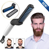 Men's Hair and Beard Straightener Modelling Comb Electric Hair Straightener Brush