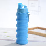 Folding silicone water bottle collapsible lockable foldable kettle