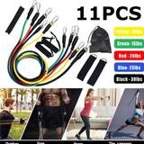 11(PCS) Power Exercise Resistance Band Set 5 in 1 Fitness Band Equipment for Men and Women