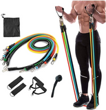 11(PCS) Power Exercise Resistance Band Set 5 in 1 Fitness Band Equipment for Men and Women