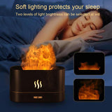 3D Flame Effect Humidifier Desktop Humidifier Quiet Essential Oil Diffuser