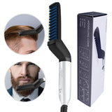 Men's Hair and Beard Straightener Modelling Comb Electric Hair Straightener Brush