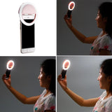 Selfie Fill Light Portable Battery Cell Phone Selfie Ring Light