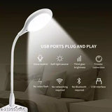 USB Smart Night Lamp Voice Operated LED Smart Night Light Lamp 360 Adjustable Desk Lamp