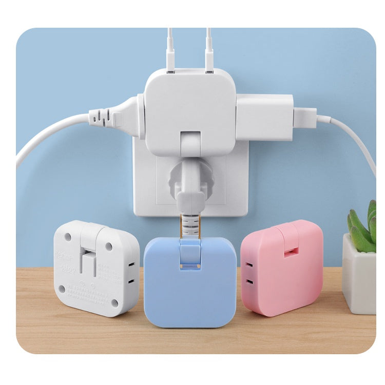 Plug Socket Rotatable Pack of 3 New 3 in 1 Extension Plug Adapter, 2-Prong Rotatable Socket ...
