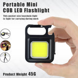 Mini Keychain Flashlights, 4 Light Modes Rechargeable Keychain Light