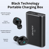 AWEI T85 TWS Wireless Earbuds Bluetooth 5.0 1800mAh Power Bank Mini Bluetooth Earphone With Dual Microphone