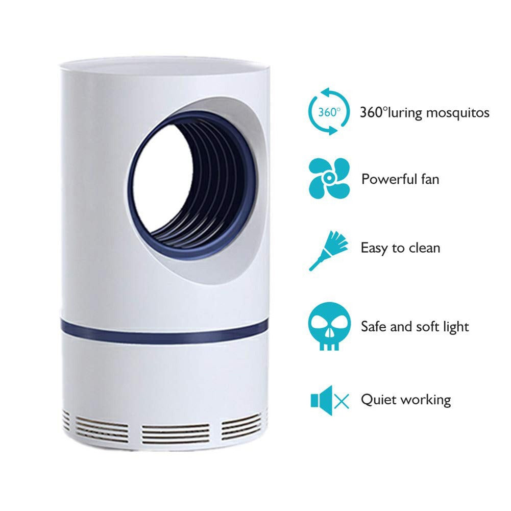 Electric Mosquito Trap Blue Light Mosquito Killer Lamp with USB Power  Suction Fan No Zapper Child Safe