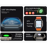 New Smart Watch Ultra 8 | NFC GPS Track 49mm Men & Women Smartwatch Series 8 | Thermometer Bluetooth Call | Waterproof Sports Smart Watch