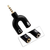 U Shape 3.5mm Y Splitter Converter for Audio Headphone for MIC