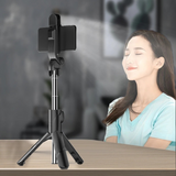 Bluetooth Wireless Selfie Stick Mini Tripod Extendable Monopod with fill light Remote shutter For IOS Android phone