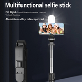 Bluetooth Wireless Selfie Stick Mini Tripod Extendable Monopod with fill light Remote shutter For IOS Android phone