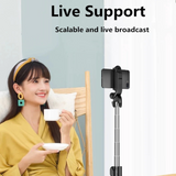 Bluetooth Wireless Selfie Stick Mini Tripod Extendable Monopod with fill light Remote shutter For IOS Android phone